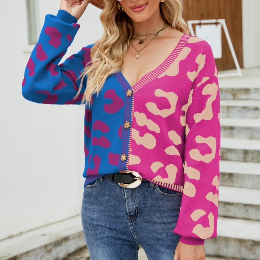 (Out Of Stock) Fierce & Cozy Leopard Dropped Shoulder Cardigan - Picture 4 of 7